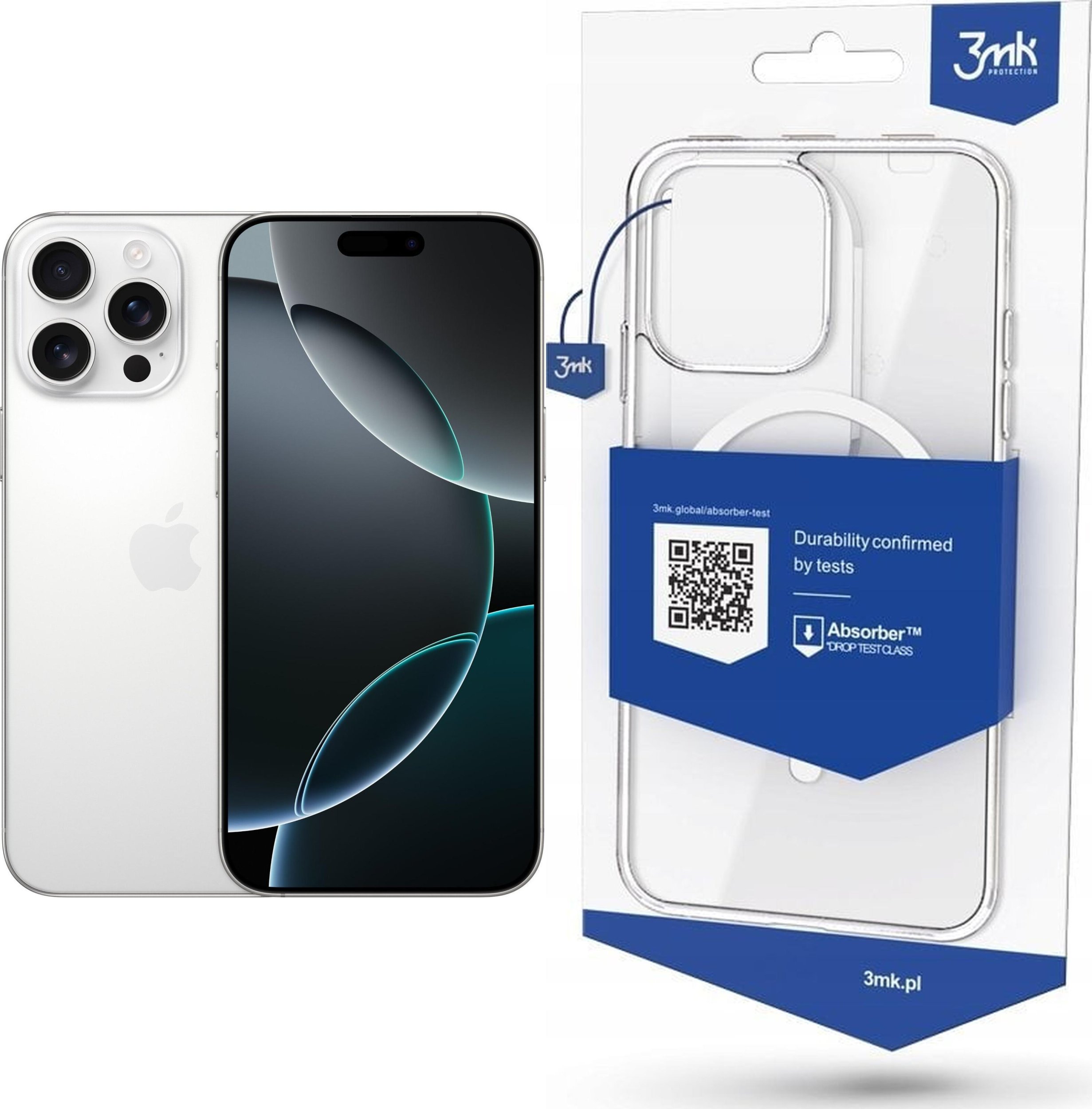 Smartfon Apple iPhone 16 Pro Max 256GB White Titanium (MYWW3) + Etui MagCase