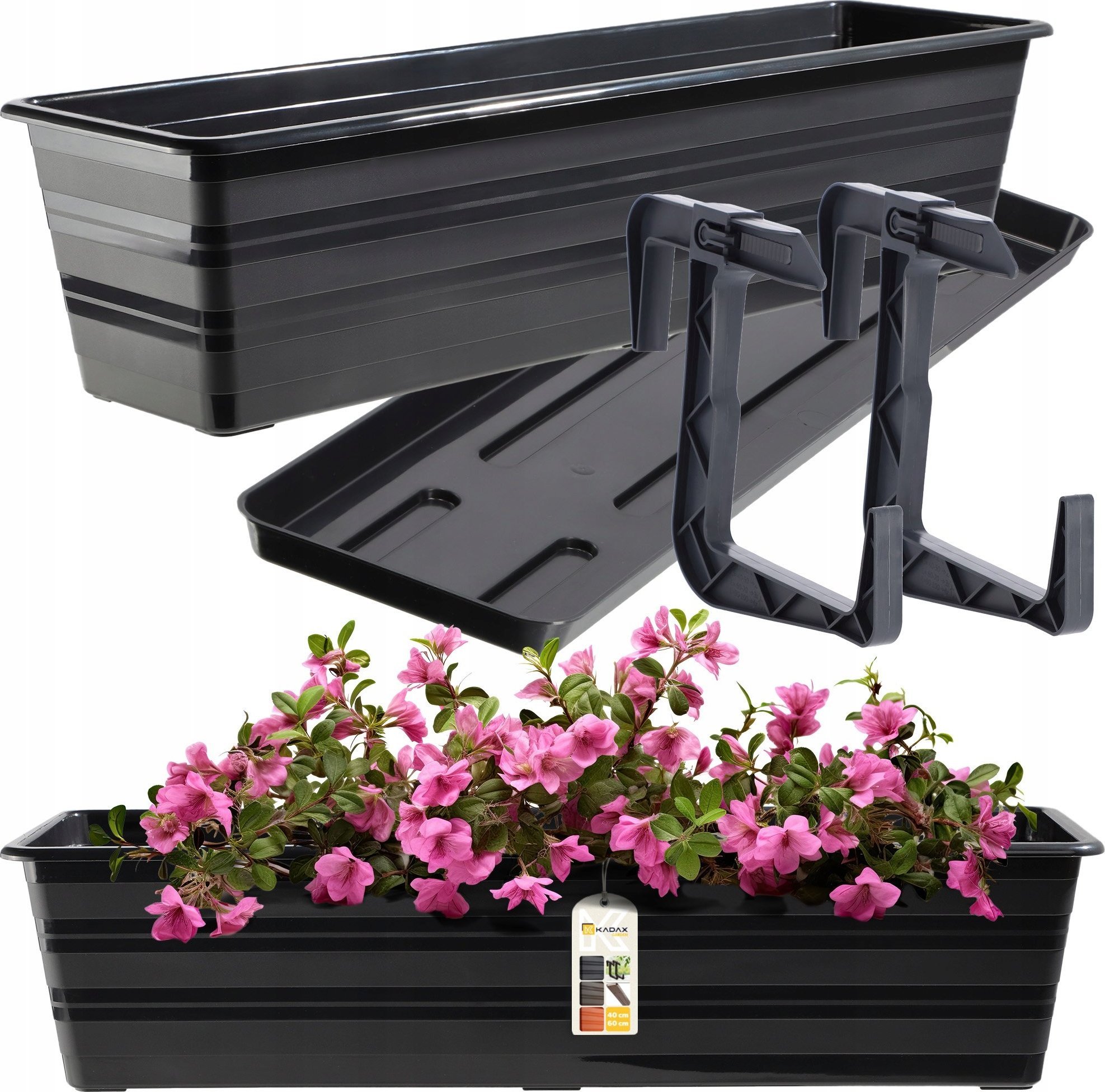 Kadax KADAX Skrzynka Balkonowa Doniczka Z Uchwytami 60cm