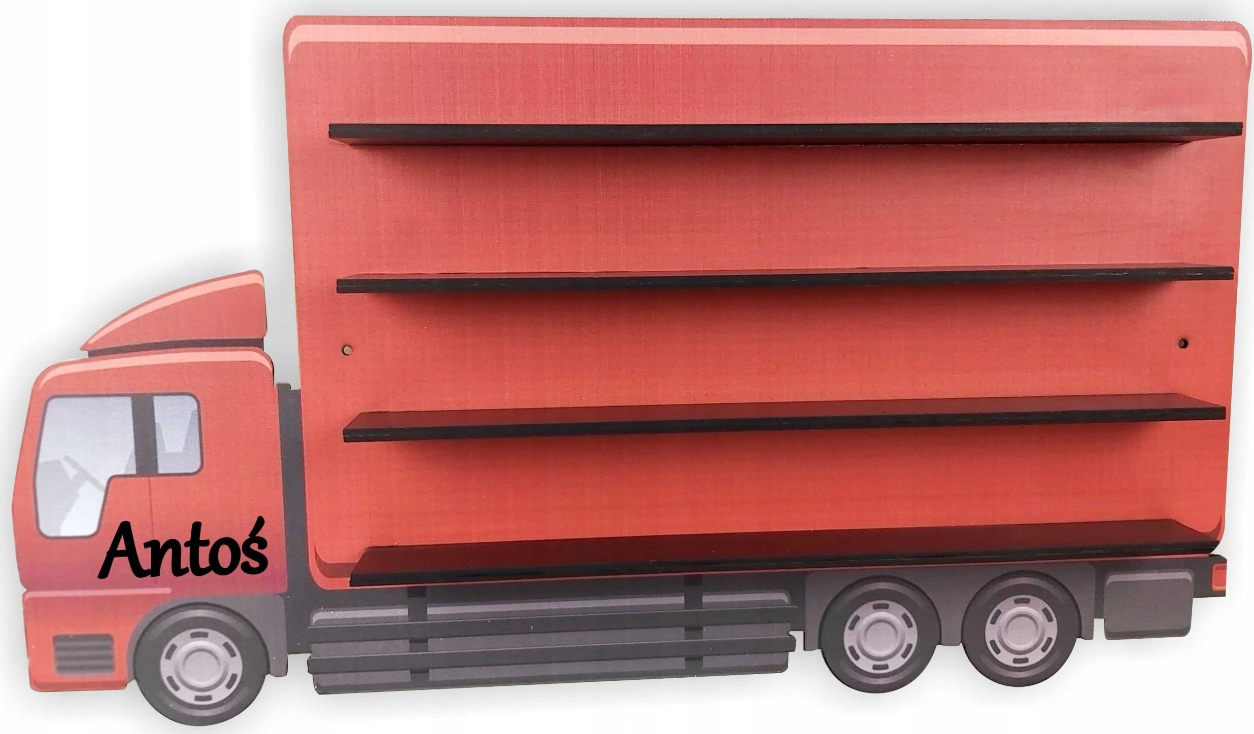 naSciane Półka na resoraki samochodziki TIR ciężarówka imię