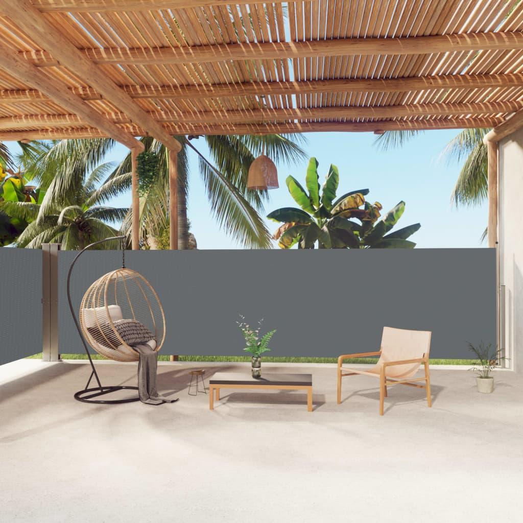 vidaXL vidaXL Zwijana markiza boczna, antracytowa, 160x1000 cm