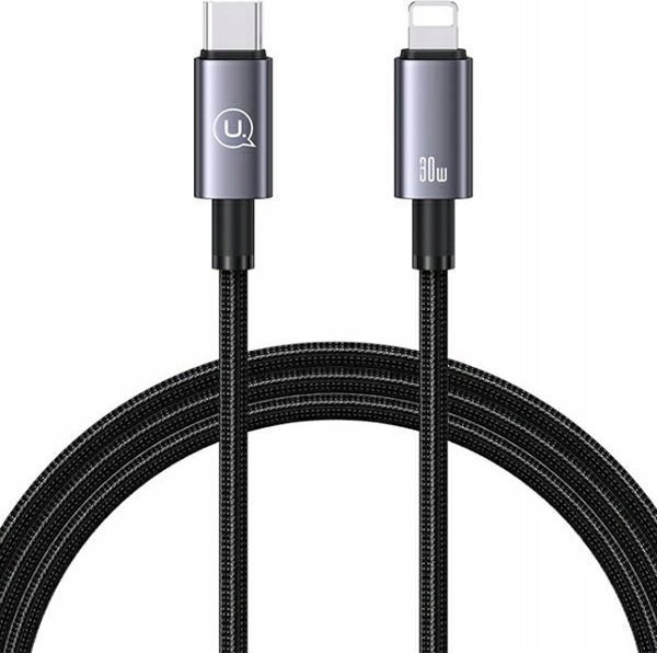 Kabel USB Usams USB-C - Lightning 1.2 m Czarny (USA1055)