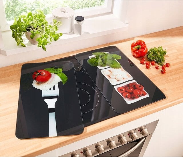Wenko Szklane płyty ochronne CAPRESE na kuchenkę – 2 sztuki, WENKO