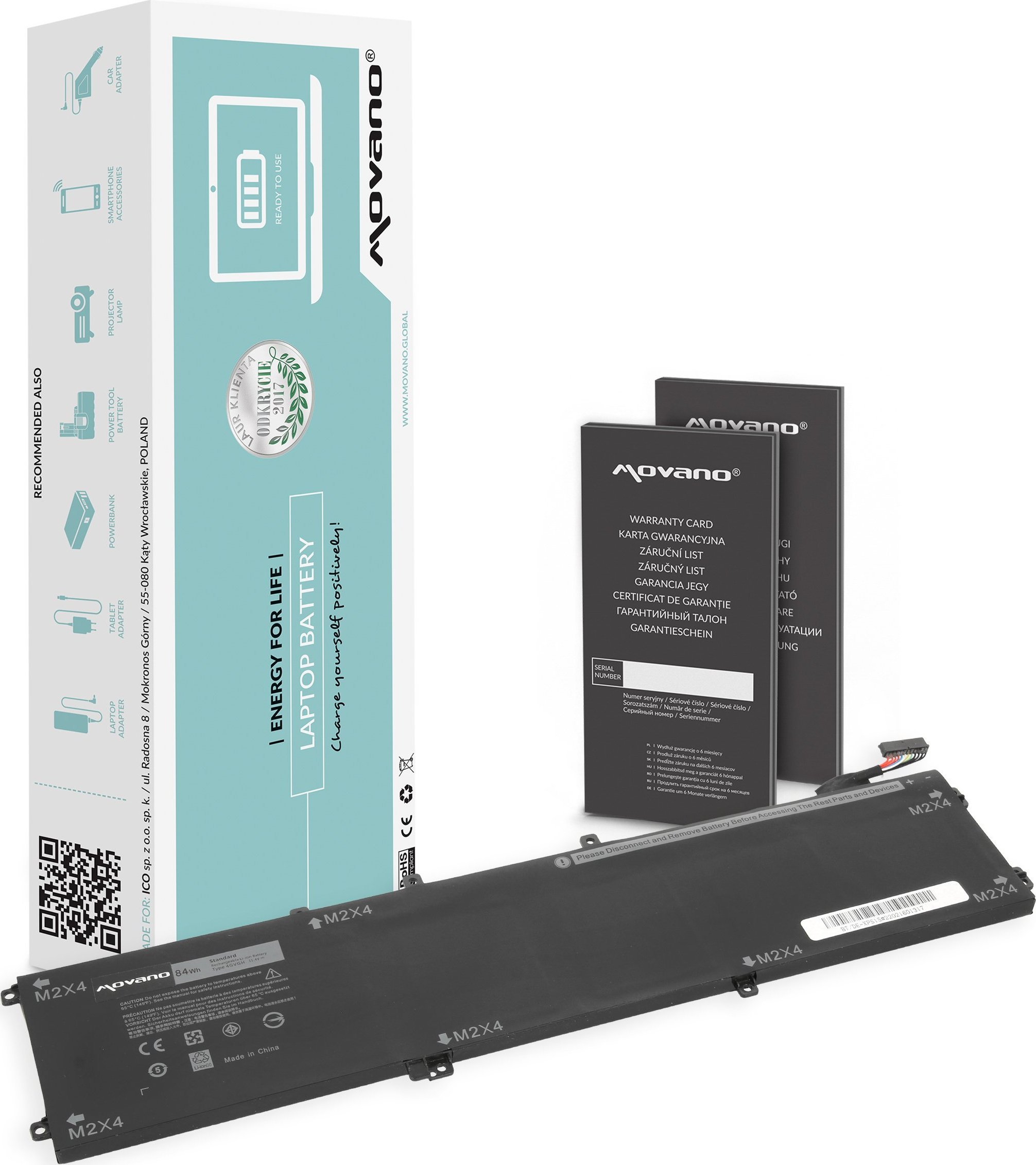 Bateria Movano Bateria 4GVGH do Dell XPS 15 9550 Precision 5510