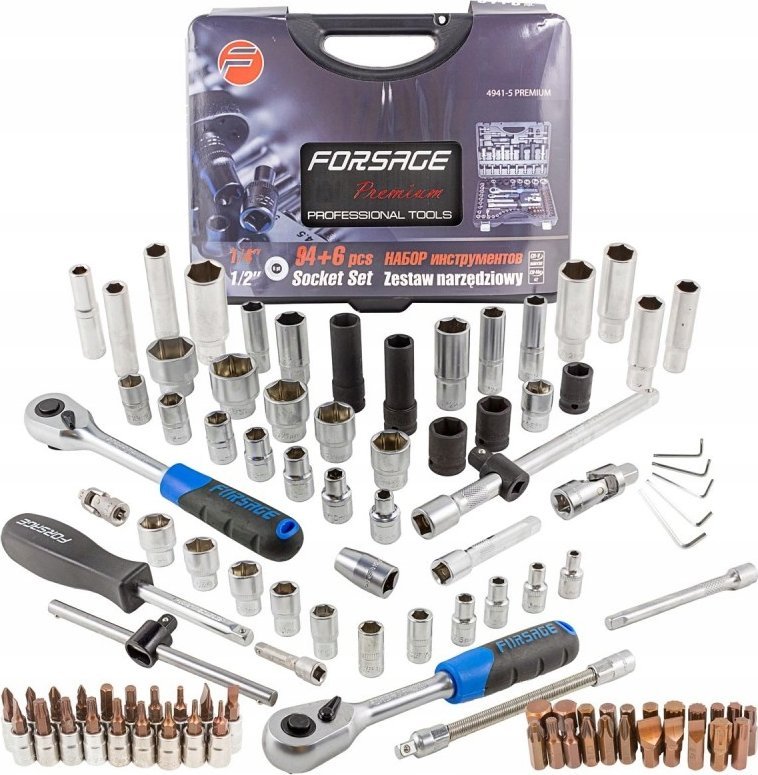 Zestaw narzędzi Forsage ZESTAW NARZĘDZIOWY 94EL.+6 1/2"1/4 PREMI UM