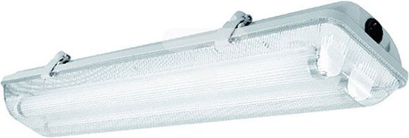 GTV Oprawa hermetyczna HELIOS-LED 218 BIS 2x18W T8 G13 AC 220-240V 50/60Hz IP65 ABS/PS zasilanie jednostr. szara (LD-HEL218B-30)