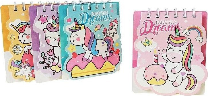 Notes na spirali Jednorożec MIX