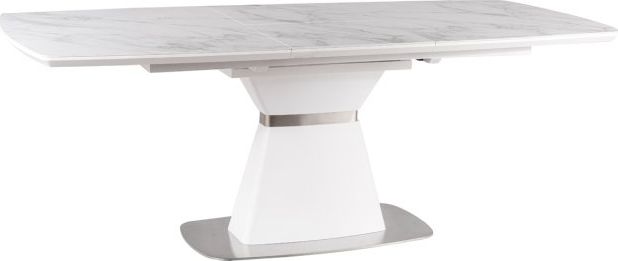 Signal Stół SATURN II CERAMIC 160(210)x90 biały marmur/biały mat rozkładany