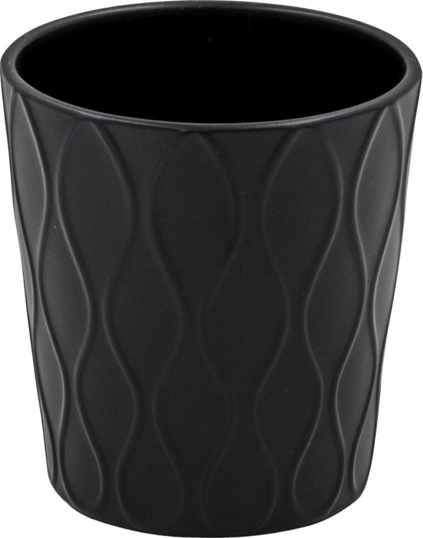 Tajemniczy ogród Osłonka ceramiczna ROTI czarna, 13,5 cm