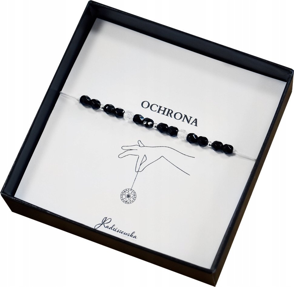 Radziszewska Jewellery Bransoletka z Kamieni Naturalnych Talizman Ochronny 925 Prezent ŻYCZENIA