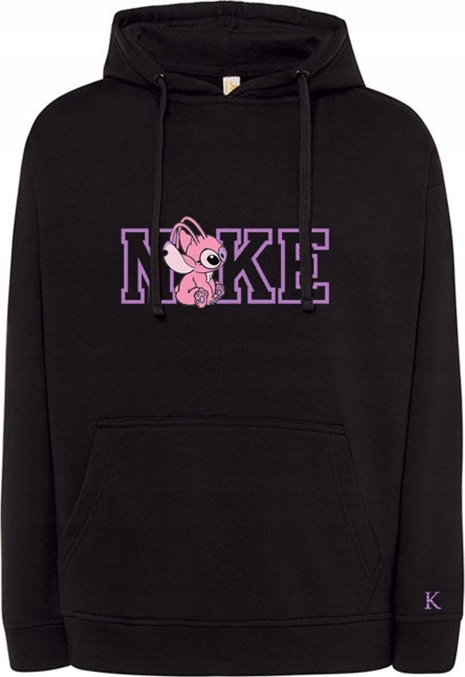 BLUZA Z HAFTEM ANGEL BAWEŁNA INICJAŁY PREZENT KOBIETA KAPTUR URODZINY