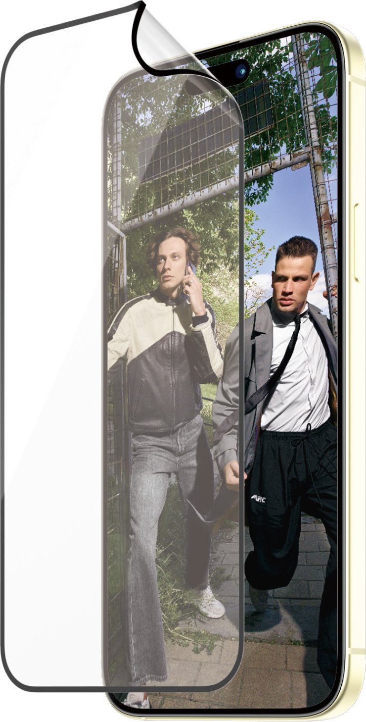 PanzerGlass Szkło hybrydowe PanzerGlass Ultra-Wide Fit Matrix iPhone 15 Plus antybakteryjne