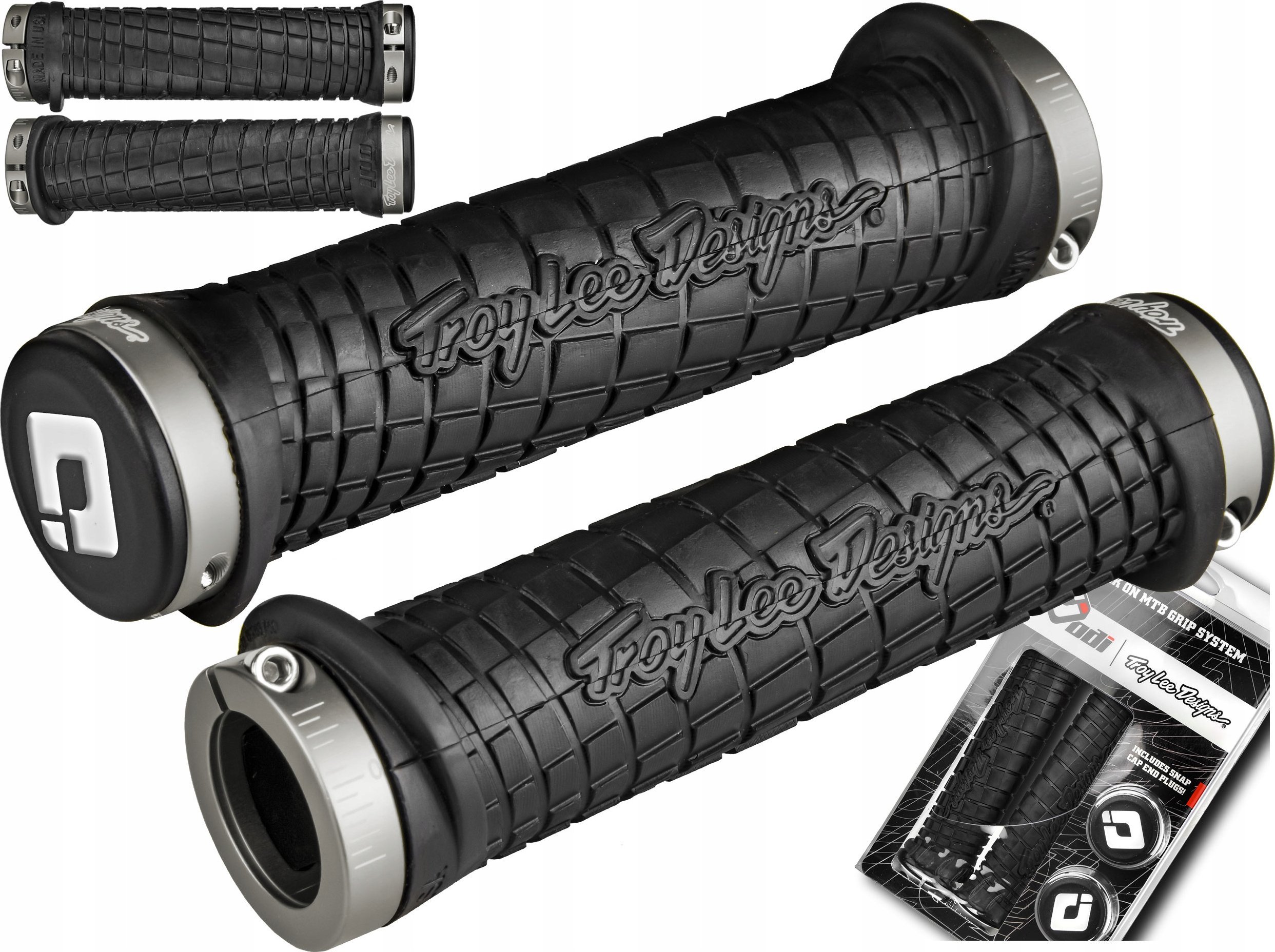 ODI Vairo rankenėlės ODI Troy Lee Designs Signature MTB Lock-On Juodas/Pilkas