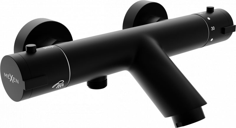 Bateria wannowa Mexen Kai ścienne czarny