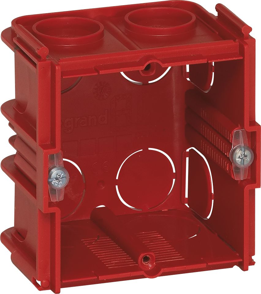 Legrand Puszka 60mm podtynkowa 71mm 71 x 60mm czerwony Batibox (080161)