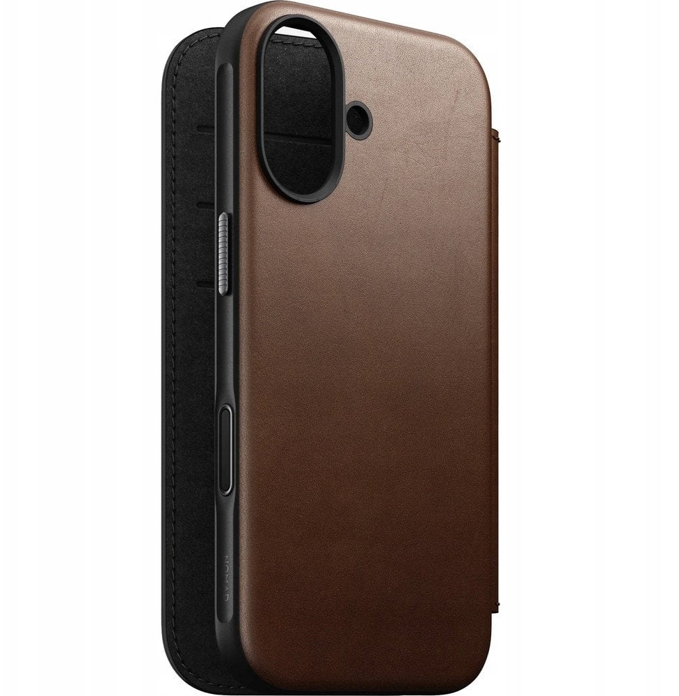 NOMAD Modern Leather Folio - skórzane etui do iPhone 17 kompatybilne z MagSafe (brown)