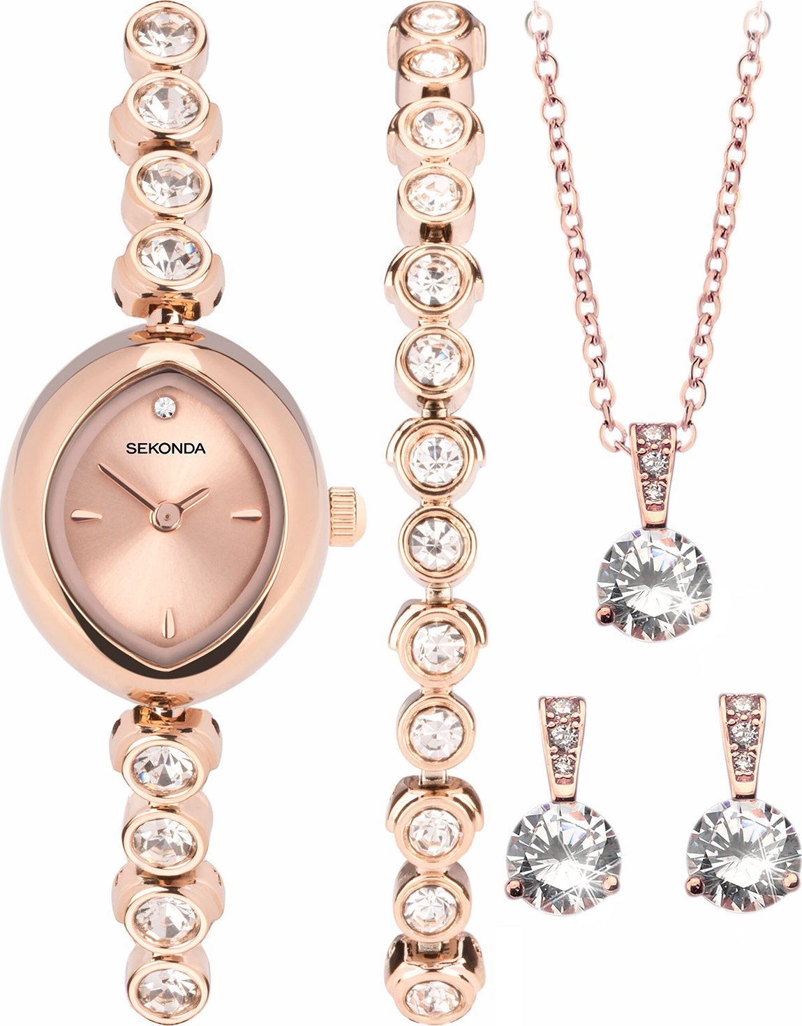 Zegarek Sekonda Zegarek damski Sekonda 49035 CYRKONIE różowe złoto