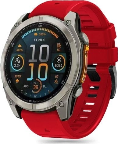 Tech-Protect TECH-PROTECT SILICONE LINE GARMIN FENIX 5X / 5X PLUS / 6X / 6X PRO / 7X / 8 (51 MM) RED