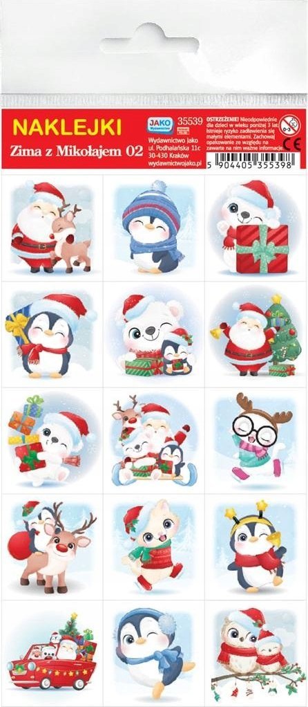 Wydawnictwo Jako Naklejki. Zima z Mikołajem 02