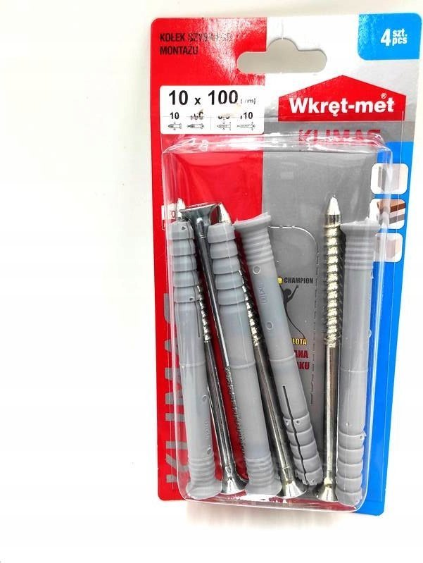 Wkręt-met BLISTER KOŁ.DO SZYBK MONTAŻU 10X100 kod: