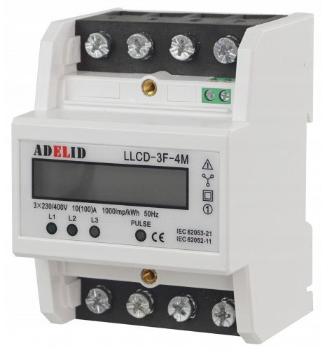 Licznik energii trójfazowy 100A LCD