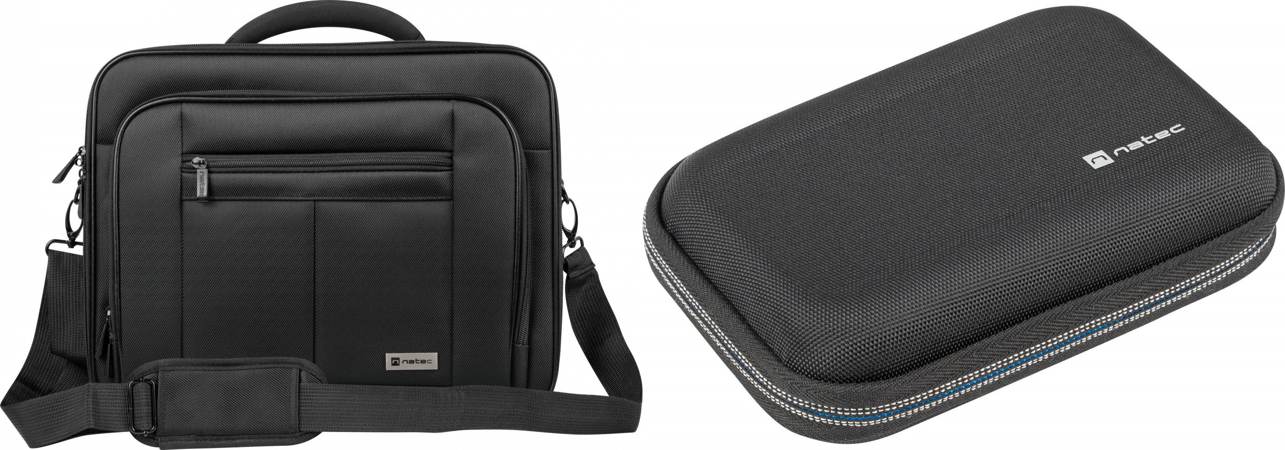 Torba Natec Torba Natec Boxer 17.3" (NTO-0393) + Etui na dysk twardy Krill 2 Czarne (NET-2053)
