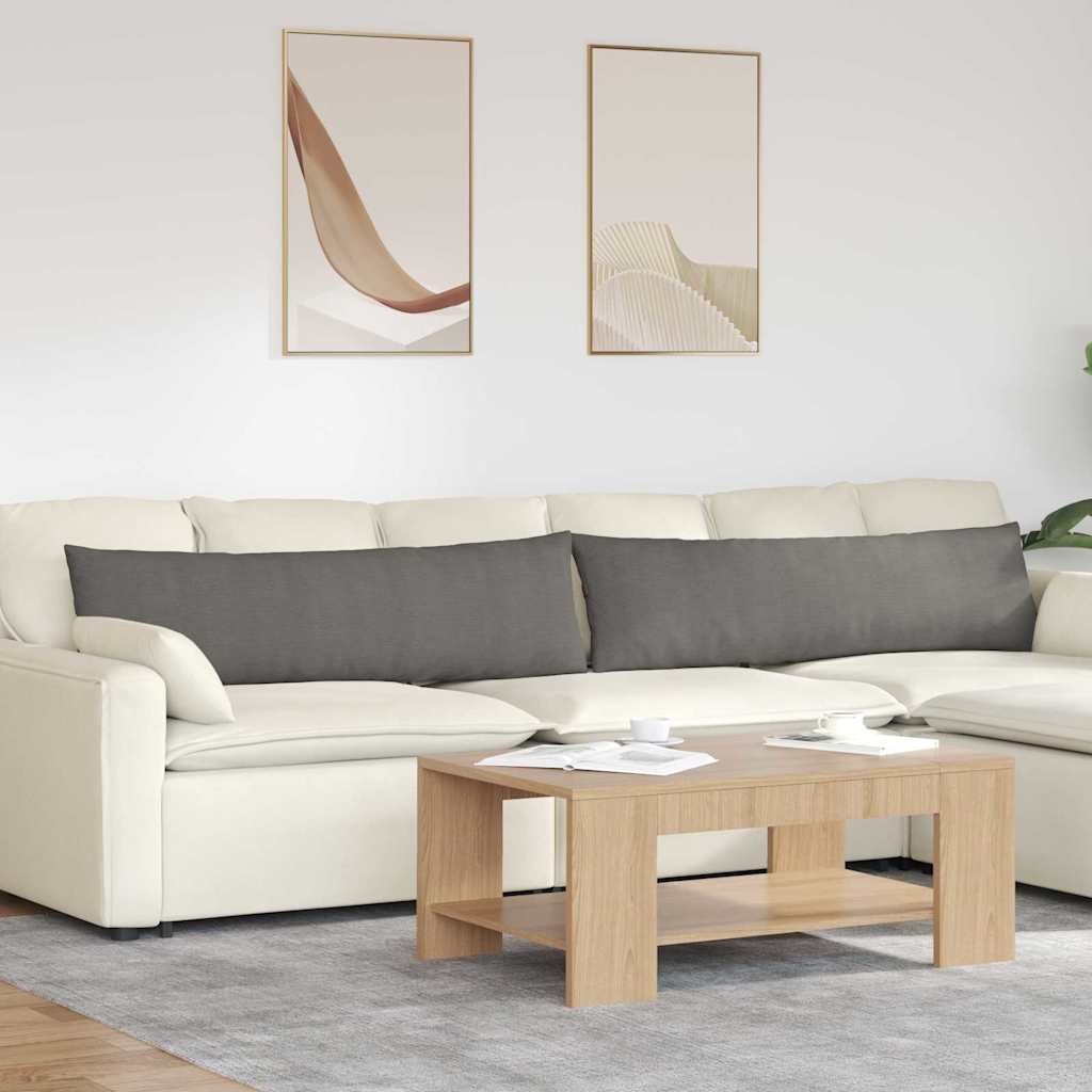 vidaXL Poduszki na sofę 2 pcs Jasnoszary 145 x 40 cm
