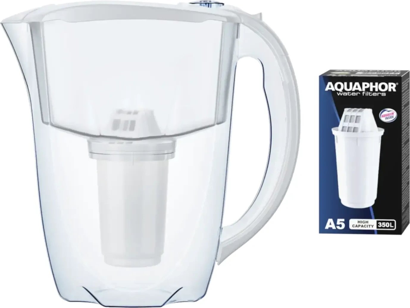 Dzbanek filtrujący Aquaphor Aquaphor Prestige 2,8L Biały dzbanek filtrujący z wkładem A5