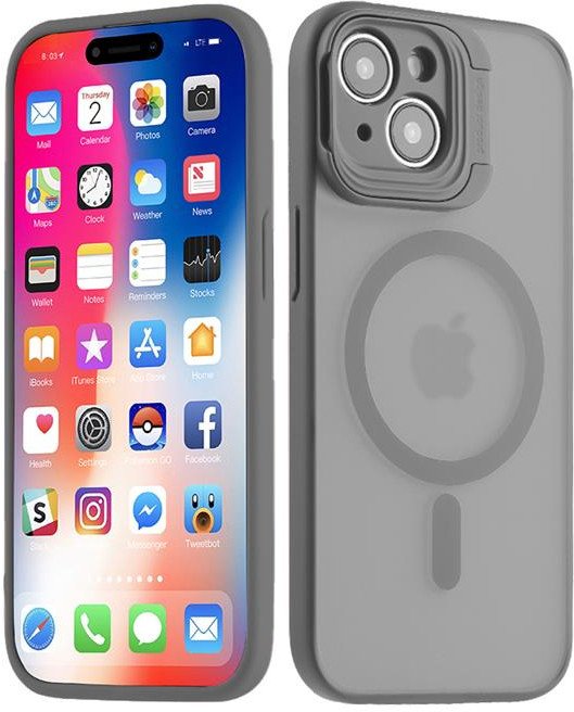 MX KICKSTAND MAGSAFE IPHONE 15 PRO 6.1 GRAY / SZARY