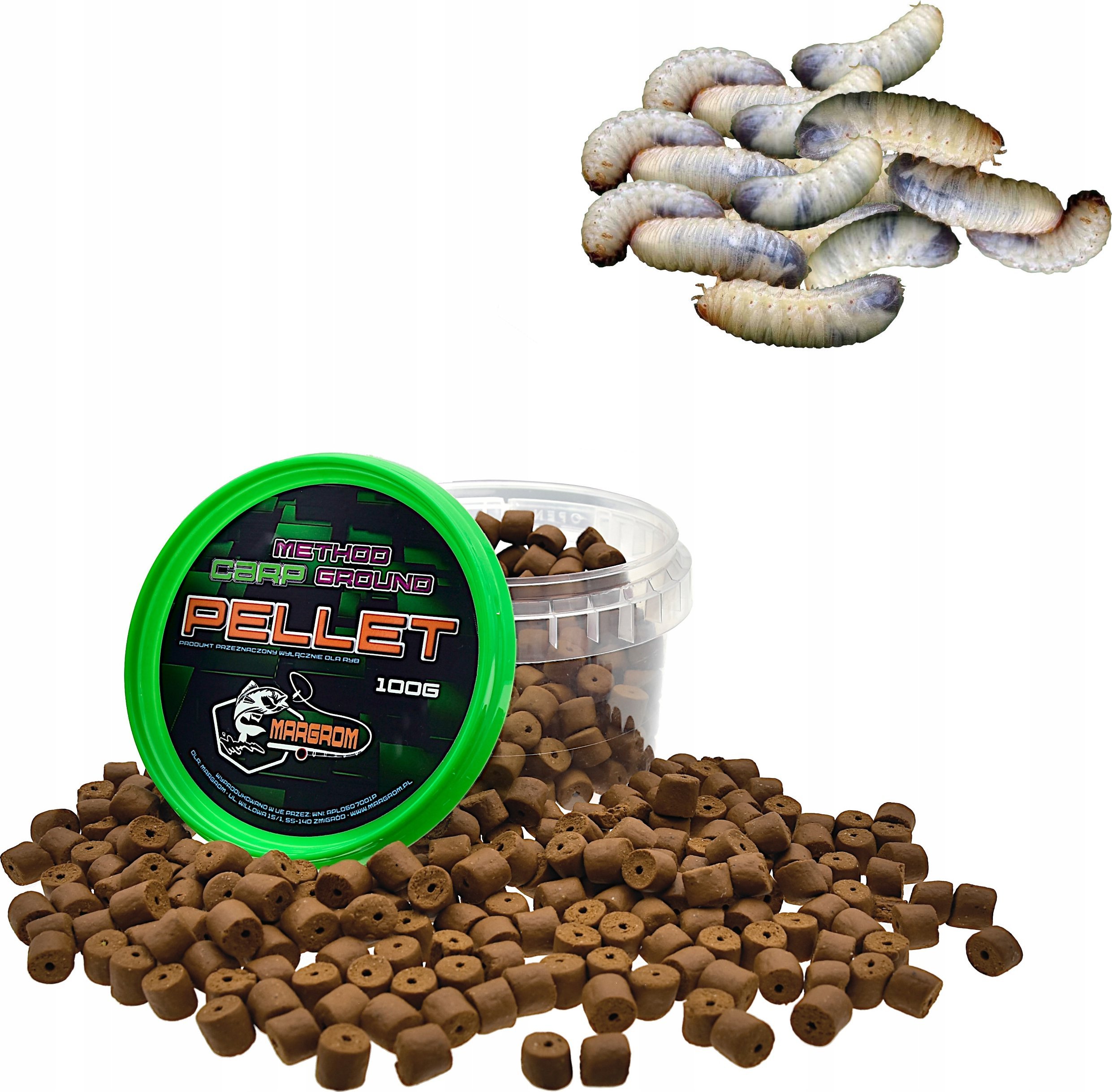 Margrom PELLET HACZYKOWY MARGROM 8mm 100g Biały Robak