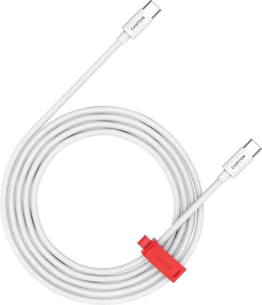 Kabel USB Joyroom USB-C - USB-C 1.2 m Biały (CND-CC100AB12W)