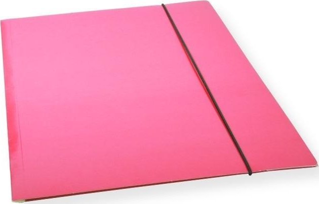 Teczka A4 z gumką lakier różowa 300gsm (10szt)