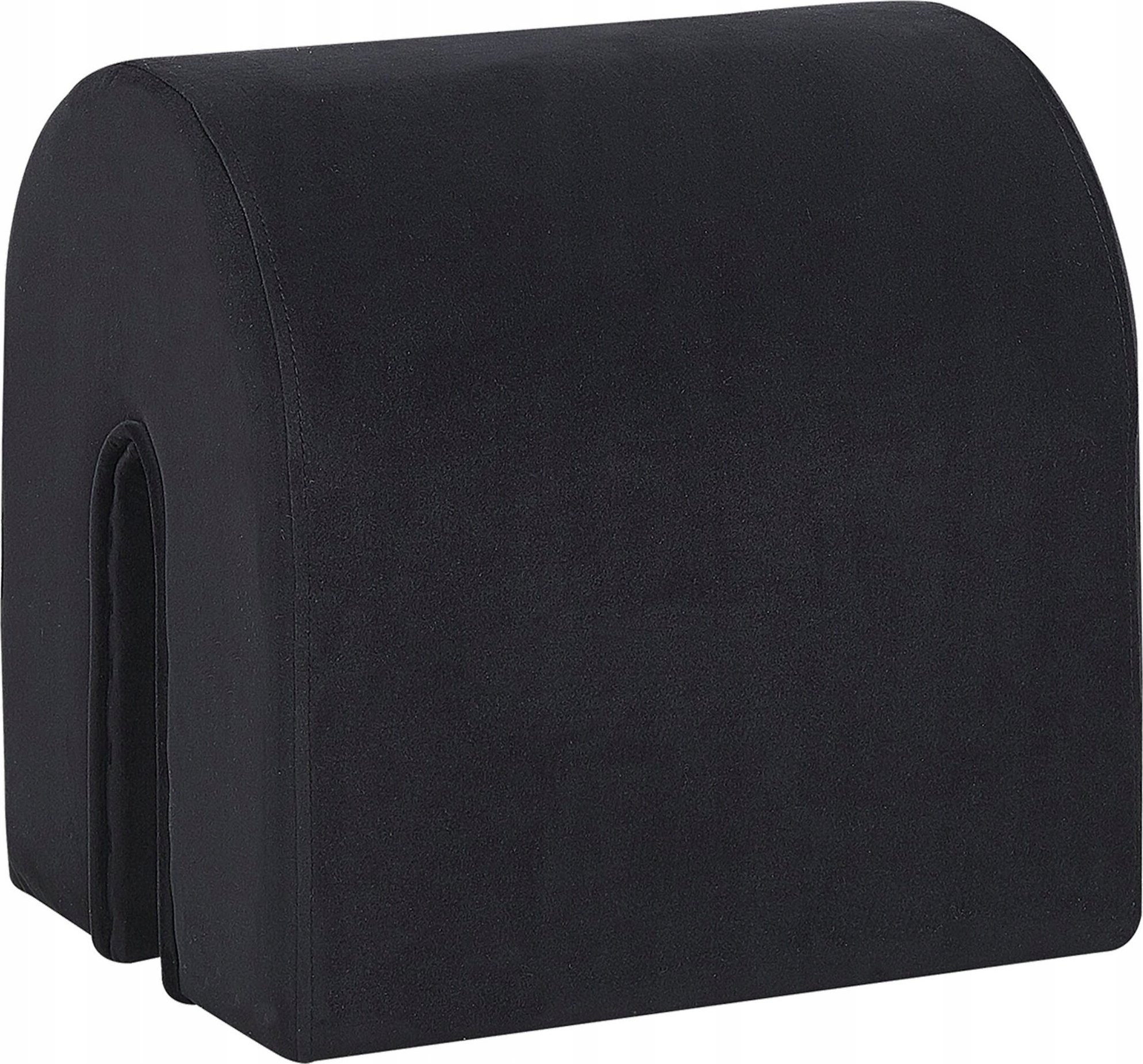 Beliani Puf welurowy 35 x 42 x 42 cm czarny MODOC