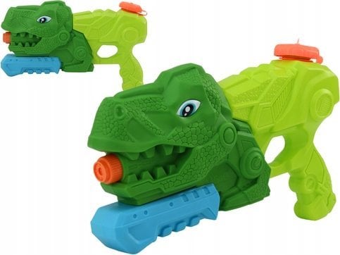 LeanToys Pistolet Na Wodę Dinozaur 1000 ml Zielony Tyranozaur Zasięg 7 m