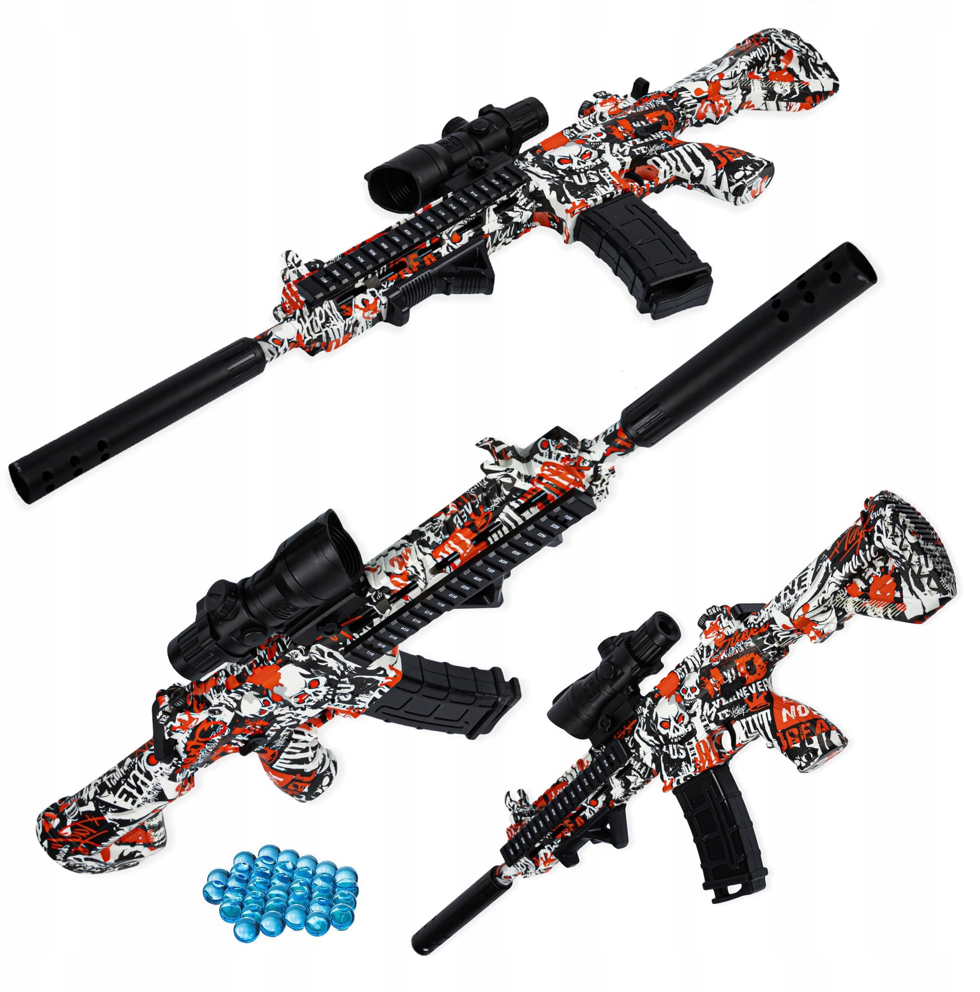 Pistolet Karabin Automatyczny Na Kulki Żelowe 70Cm