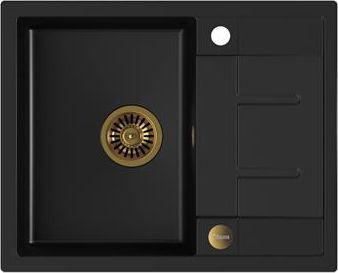 Zlewozmywak Quadron MORGAN 116 GraniteQ VERY BLACK - czarny mat / złoty