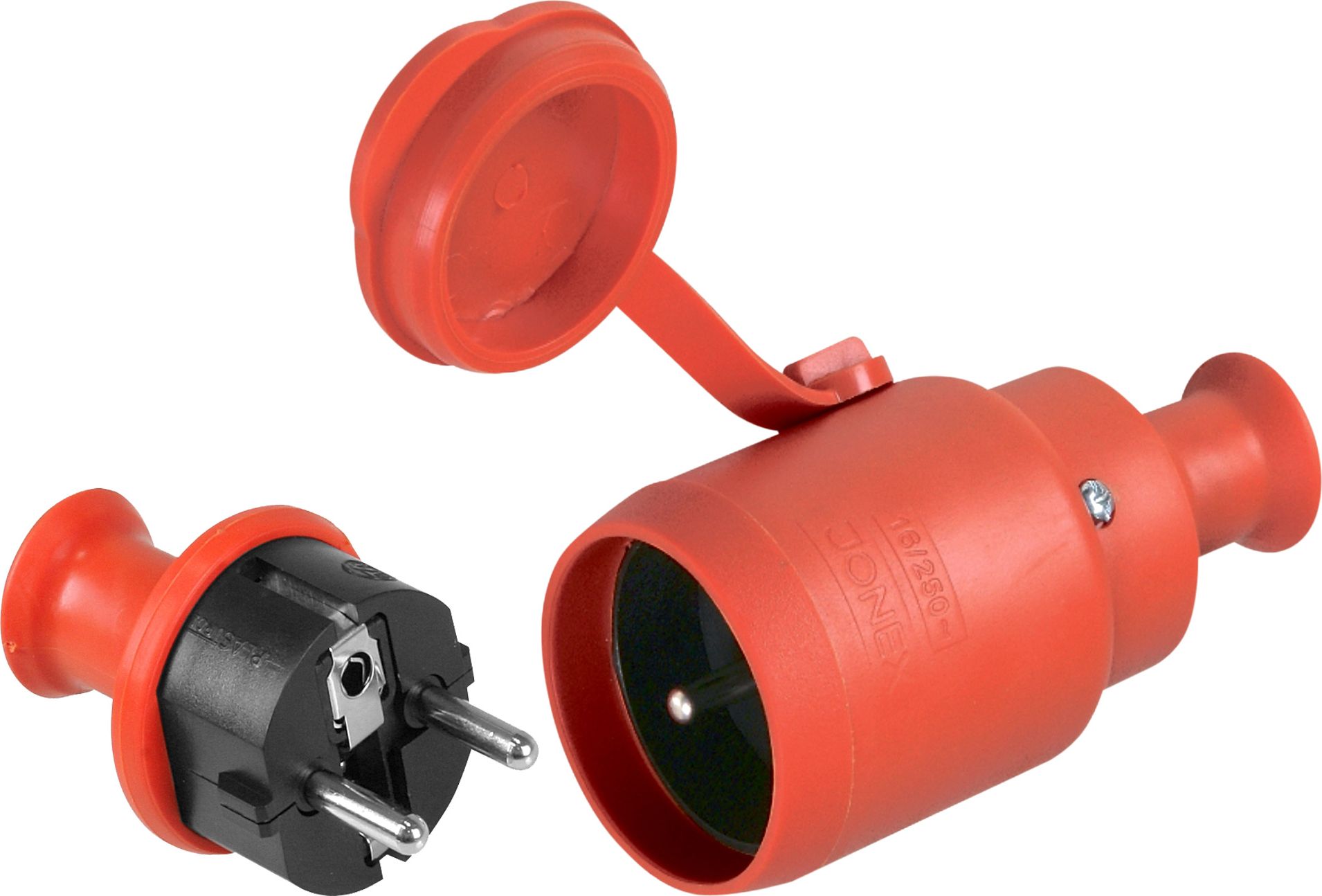 Opal Gniazdo GN-H2 + wtyczka WT-40H IP44 pomarańczowe