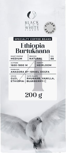 Kawa ziarnista Black Crow White Pigeon Ethiopia Burtukaana 200 g