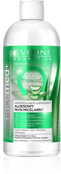 Eveline Płyn micelarny odświeżająco łągodzący aloes