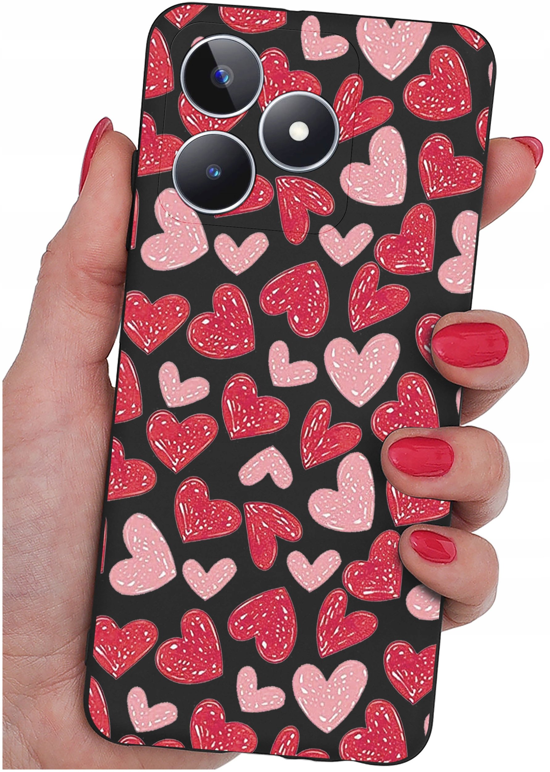 ETUI do Realme C51| C53 WZORY |SILIKONOWE MATT CASE + SZKŁO 9H