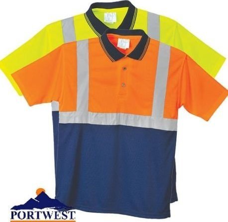 Portwest S479 Koszulka polo dwukolorowa - żółto-granatowy 4XL