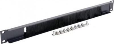 Gembird Gembird panel szczotkowy do szafy 19'', 1U, czarny