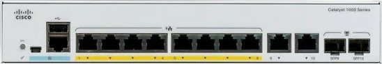 Cisco Cisco Catalyst C1000-8T-E-2G-L, 8x10/100/1000, 2xSFP/RJ-45 - REFRESH