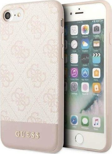 Guess Etui GUHCI8G4GLPI Apple iPhone SE 2022/SE 2020/8/7 różowy/pink hard case 4G Stripe Collection