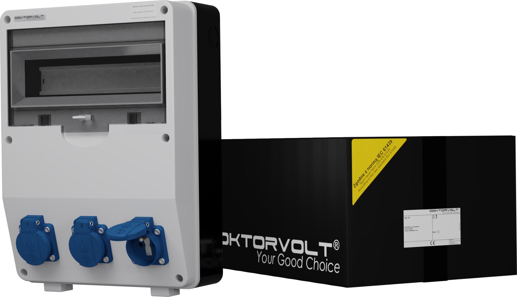 Doktorvolt Rozdzielnica budowlana TD 3x230V gniazda Mennekes Doktorvolt 9917