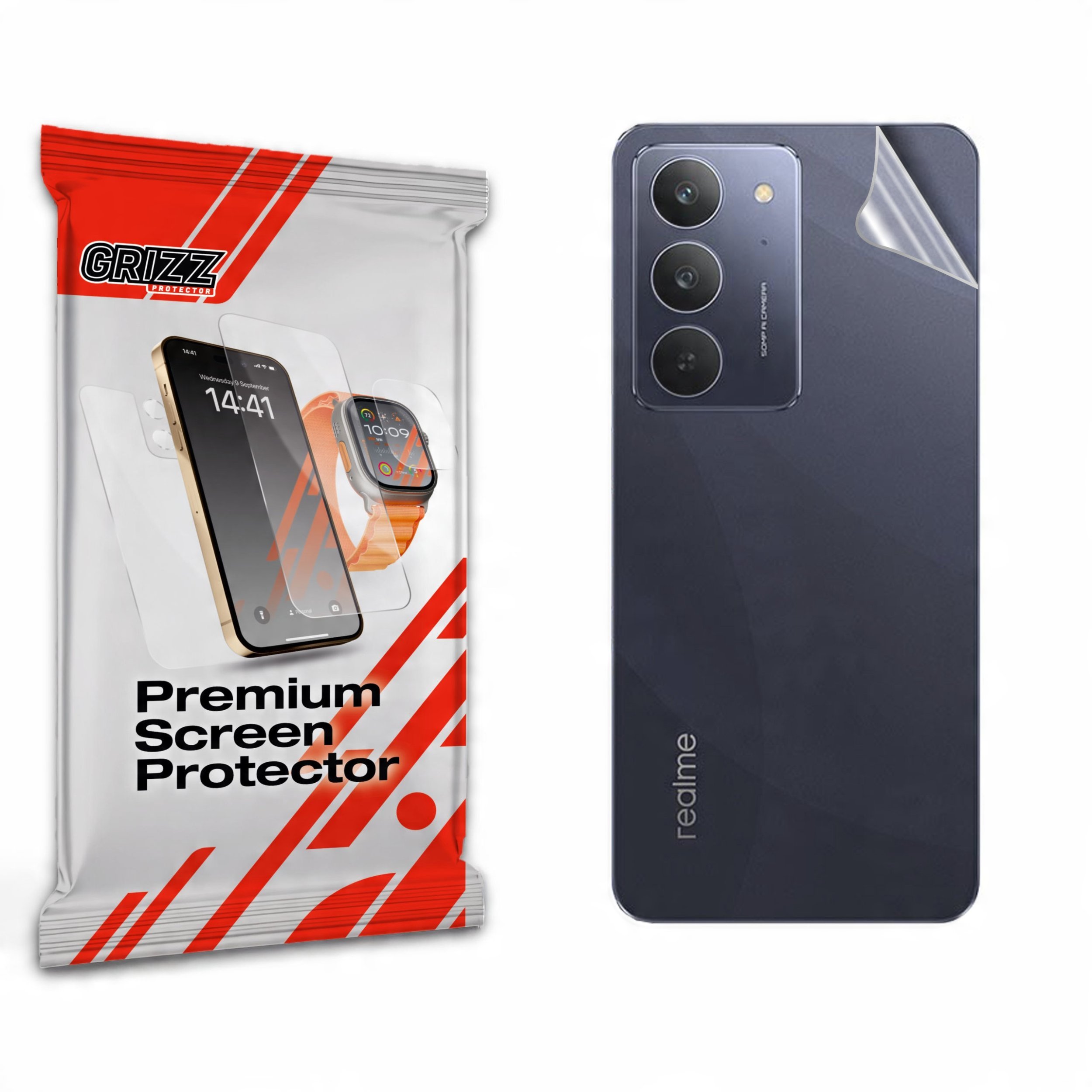 Folia na tył GrizzGlass SatinSkin do Realme C75x