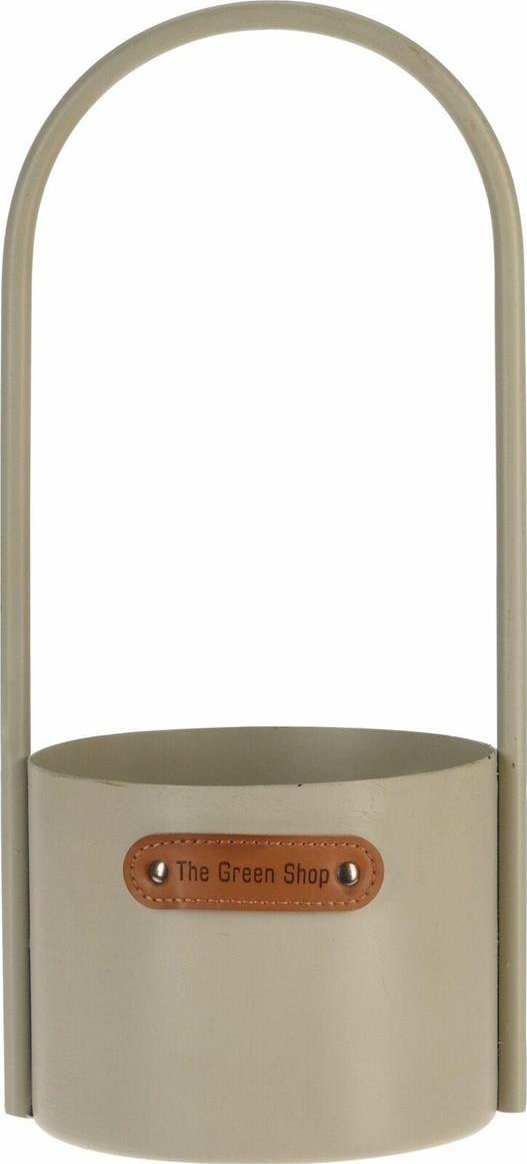 ProGarden Doniczka metalowa beż 30x13 cm Kwietnik z rączką