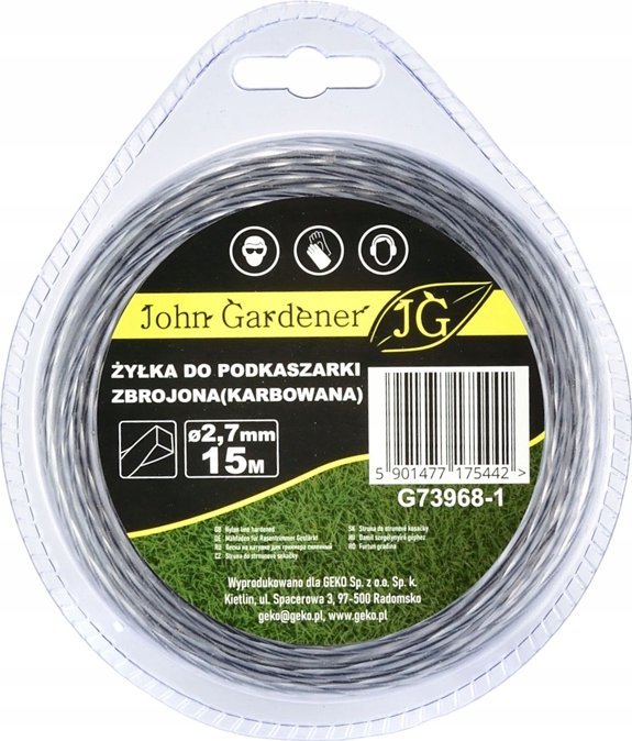Geko Żyłka do podkaszarki zbrojona(karbowana) 2,7mmx15m (10/80)