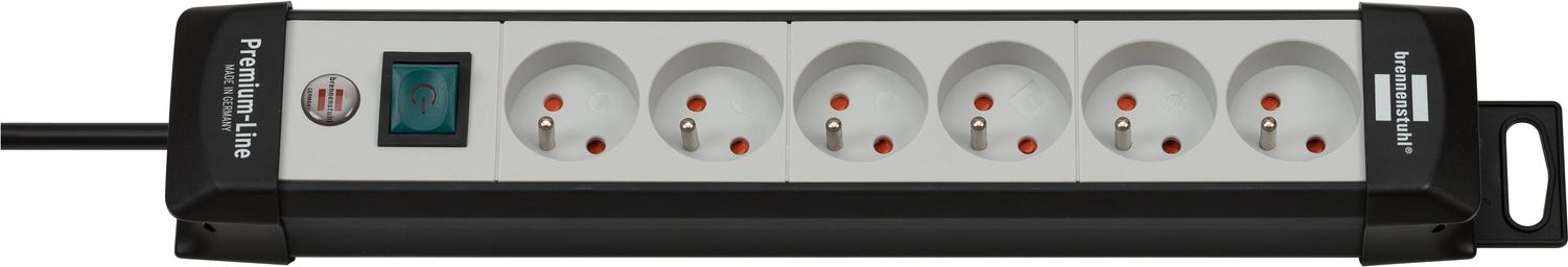 Listwa zasilająca Brennenstuhl Premium-Line 6 gniazd 3 m biało-czarna (1951564100)