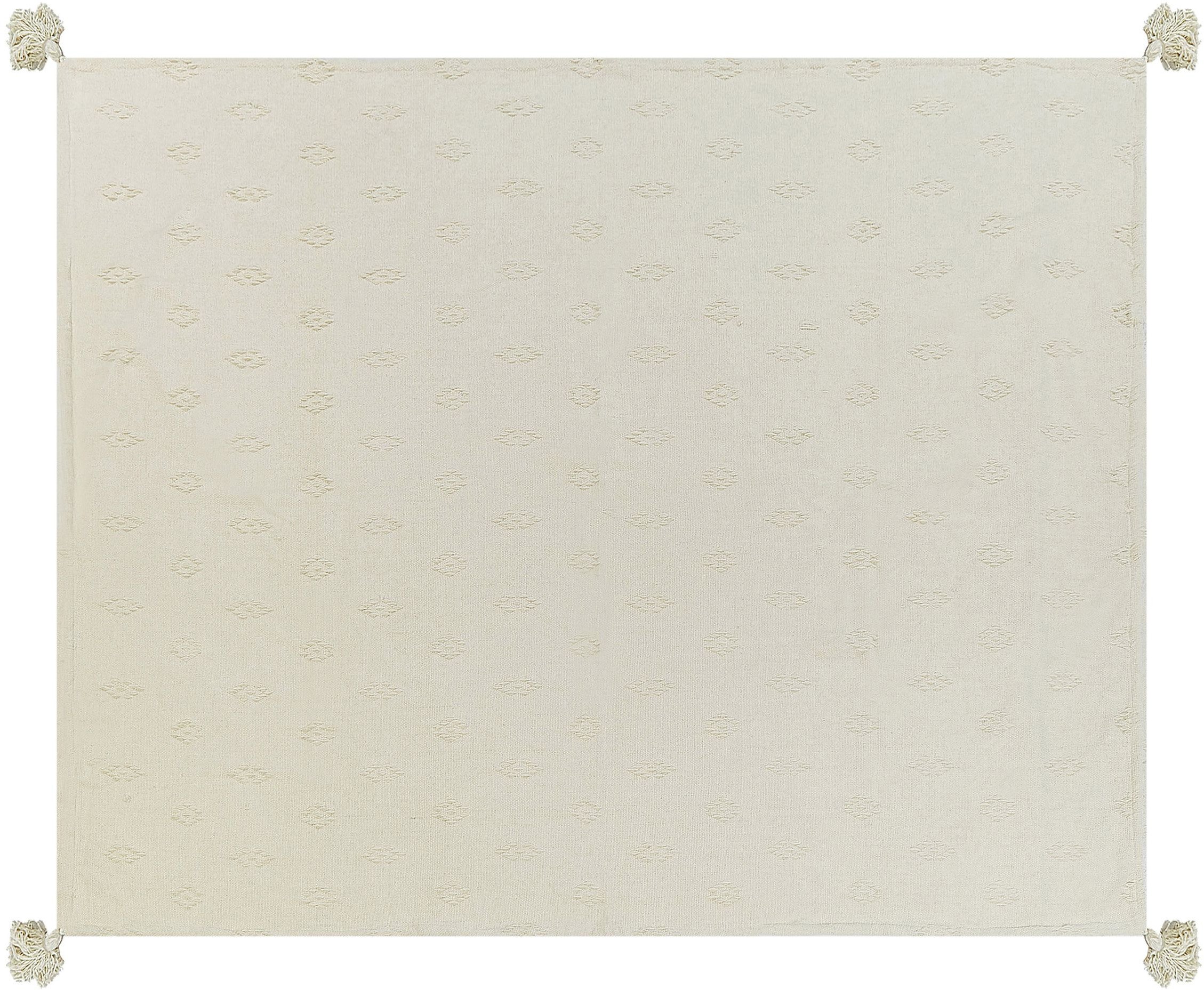 Narzuta na łóżko KAZY Bawełna 150 x 200 cm Beżowy