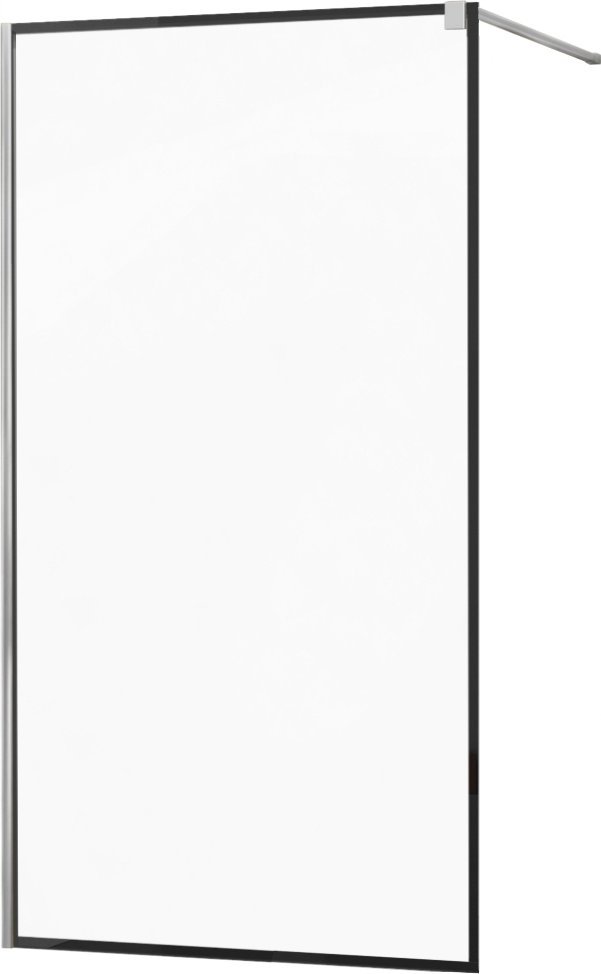 Mexen Mexen Kioto ścianka prysznicowa 70 x 200 cm, transparent/czarny wzór 8 mm, chrom - 800-070-101-01-70